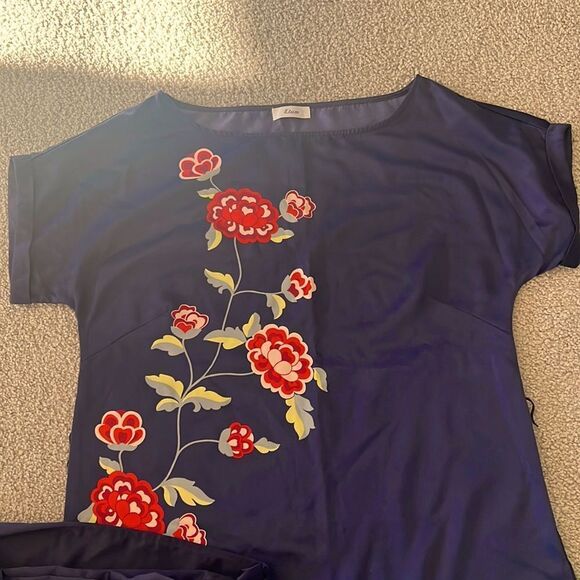 Etam pajama set sleepwear pants and top size IT 44 FR40 US 6-8 - Picture 3 of 5